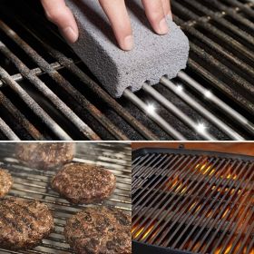 3pcs Ecological Grill Griddle Cleaning Brick Block; De-Scaling Cleaning Stone; For Removing Stains BBQ Racks Flat Top Cookers; Household Cleaning