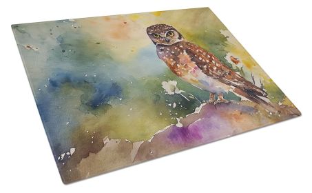 NEW Burrowing Owl Glass Cutting Board Decorative Tempered Glass Kitchen Cutting and Serving Board Large Size Chopping Board