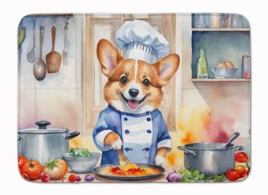 Corgi The Chef Memory Foam Kitchen Mat Machine Washable Anti-Fatigue Mat Cushion Comfort Bath Mat or Kitchen Rug