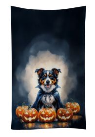 Australian Shepherd Puppy Halloween Kitchen Towel Dish Cloths Guest Hand Towel Decorative Bathroom Towel for Face,Tea, Dishcloth, Kitchen and Bat