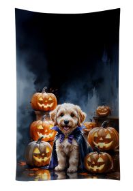 Labradoodle Puppy Halloween Kitchen Towel Dish Cloths Guest Hand Towel Decorative Bathroom Towel for Face,Tea, Dishcloth, Kitchen and Bath