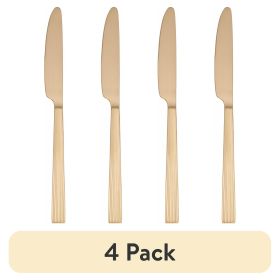 (4 pack) Better Homes and Gardens River Gold Satin Dinner Knife