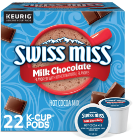 Swiss Miss Milk Chocolate Hot Cocoa, K-Cup Pods, 22 Count