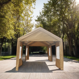 Party Tent Gazebo Heavy Duty Outdoor Car Canopy Carport Portable Garage (Option: Sand-10x20ft)