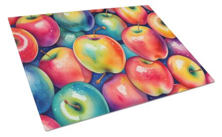 NEW Colorful Apples Glass Cutting Board Decorative Tempered Glass Kitchen Cutting and Serving Board Large Size Chopping Board (Default: Default)